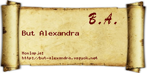 But Alexandra névjegykártya